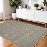 4' X 6' Gray and Ivory Wool Hand Woven Area Rug - Homeroots - Flyclothing LLC