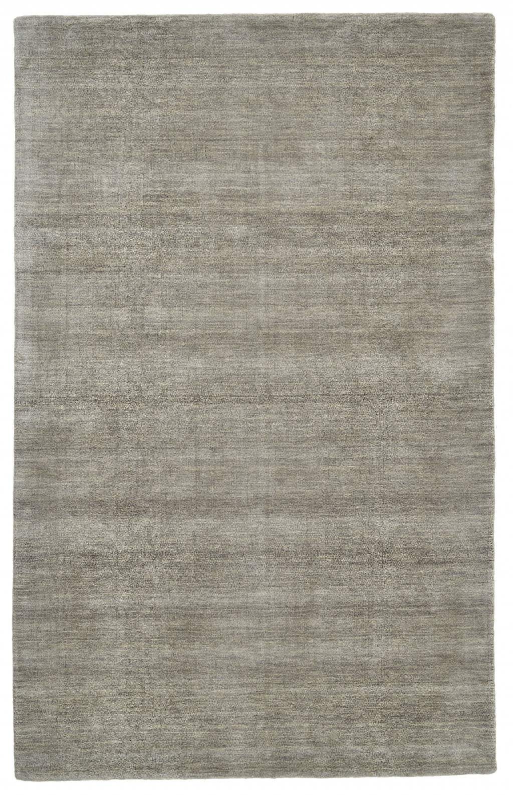 5' X 8' Gray and Ivory Wool Hand Woven Area Rug - Homeroots - Flyclothing LLC