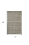 5' X 8' Gray and Ivory Wool Hand Woven Area Rug - Homeroots - Flyclothing LLC