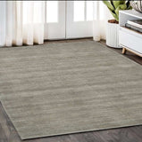 5' X 8' Gray and Ivory Wool Hand Woven Area Rug - Homeroots - Flyclothing LLC