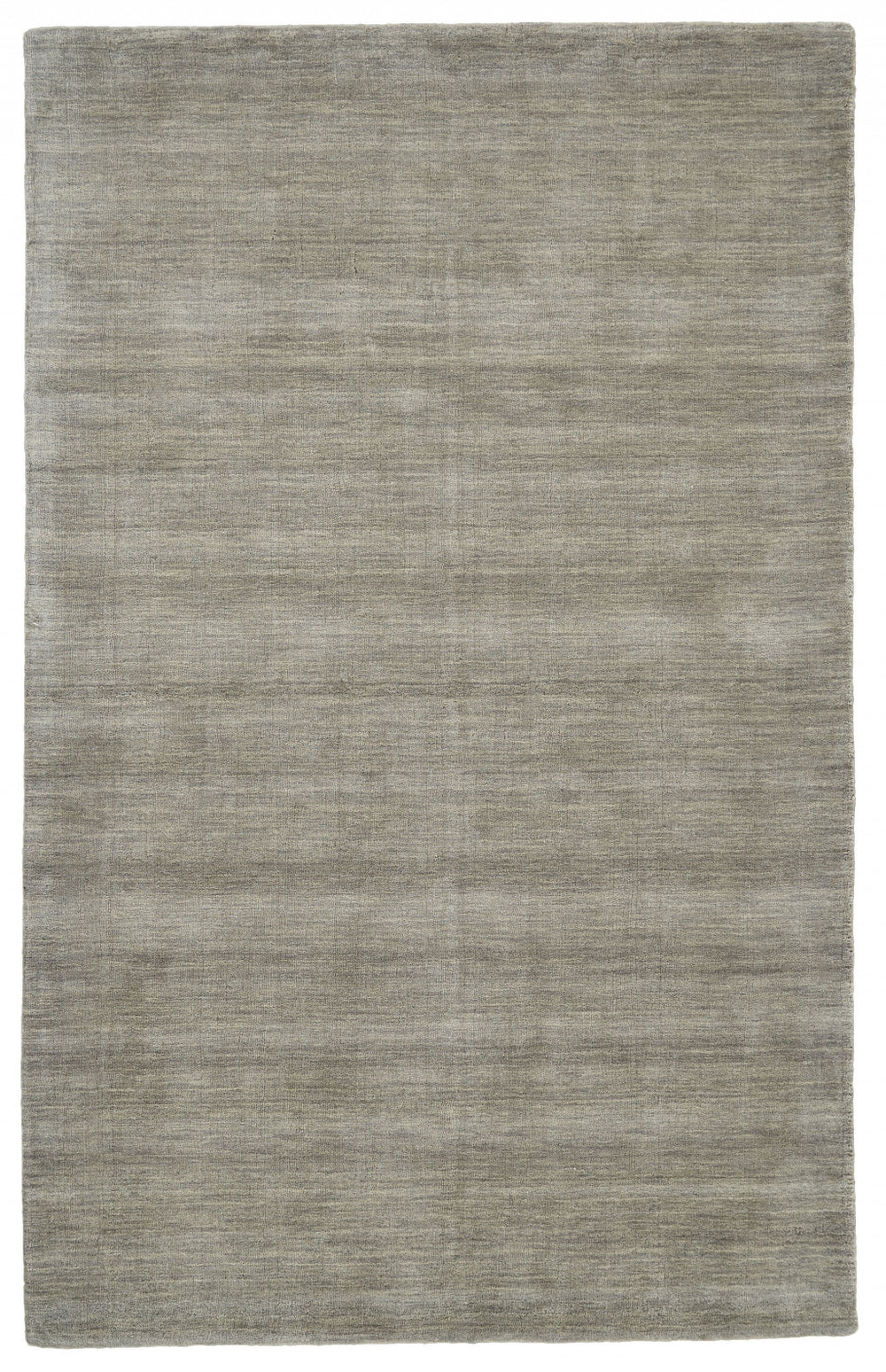 10' X 13' Gray and Ivory Wool Hand Woven Area Rug