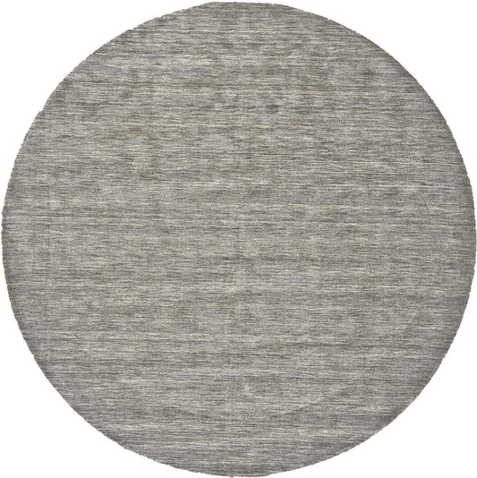 10' Gray and Ivory Round Wool Hand Woven Area Rug - Homeroots - Flyclothing LLC