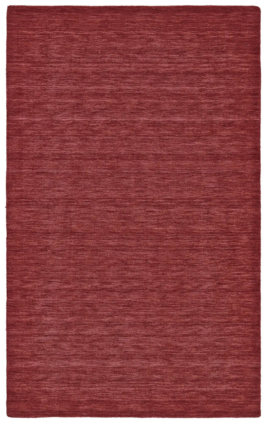 5' X 8' Red Wool Hand Woven Stain Resistant Area Rug - Homeroots - Flyclothing LLC