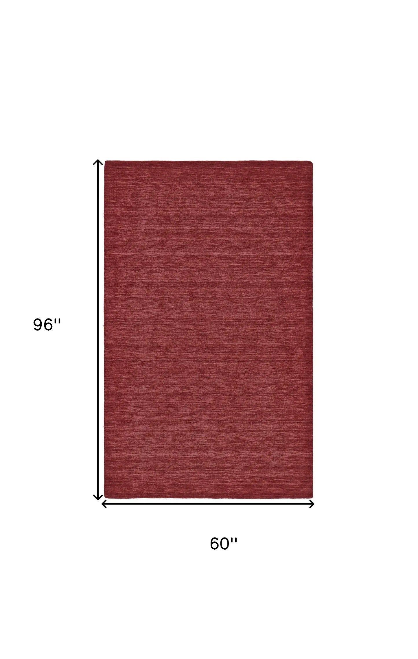 5' X 8' Red Wool Hand Woven Stain Resistant Area Rug - Homeroots - Flyclothing LLC