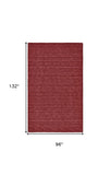 8' X 11' Red Wool Hand Woven Area Rug - Homeroots - Flyclothing LLC