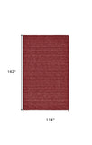 10' X 13' Red Wool Hand Woven Area Rug