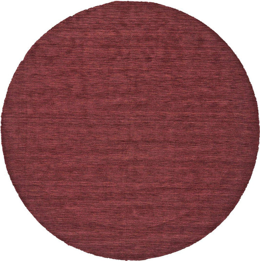 10' Red Round Wool Hand Woven Area Rug - Homeroots - Flyclothing LLC