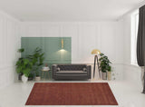 8' X 11' Orange And Red Wool Hand Woven Stain Resistant Area Rug - Homeroots - Flyclothing LLC