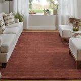 8' X 11' Orange And Red Wool Hand Woven Stain Resistant Area Rug - Homeroots - Flyclothing LLC