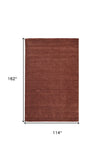 10' X 13' Orange and Red Wool Hand Woven Area Rug