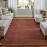 10' X 13' Orange and Red Wool Hand Woven Area Rug