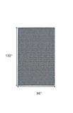 8' X 11' Blue and Gray Wool Hand Woven Area Rug - Homeroots - Flyclothing LLC