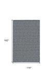 10' X 13' Blue and Gray Wool Hand Woven Area Rug
