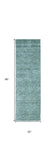 8' Runner Gray and Blue Hand Woven Runner Rug - Homeroots - Flyclothing LLC