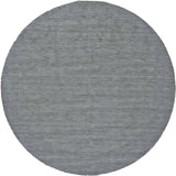 10' Blue and Gray Round Wool Hand Woven Area Rug