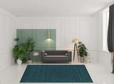8' X 11' Blue And Green Wool Hand Woven Stain Resistant Area Rug - Homeroots - Flyclothing LLC