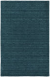 10' X 13' Blue Green Wool Hand Woven Area Rug