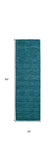 8' Runner Blue and Green Hand Woven Runner Rug - Homeroots - Flyclothing LLC