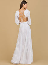 Long Sleeve Cut Out Wedding Dress