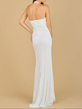 Halter Neck Dress with Keyhole