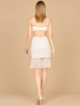Beaded Cutout Bridal Midi Dress
