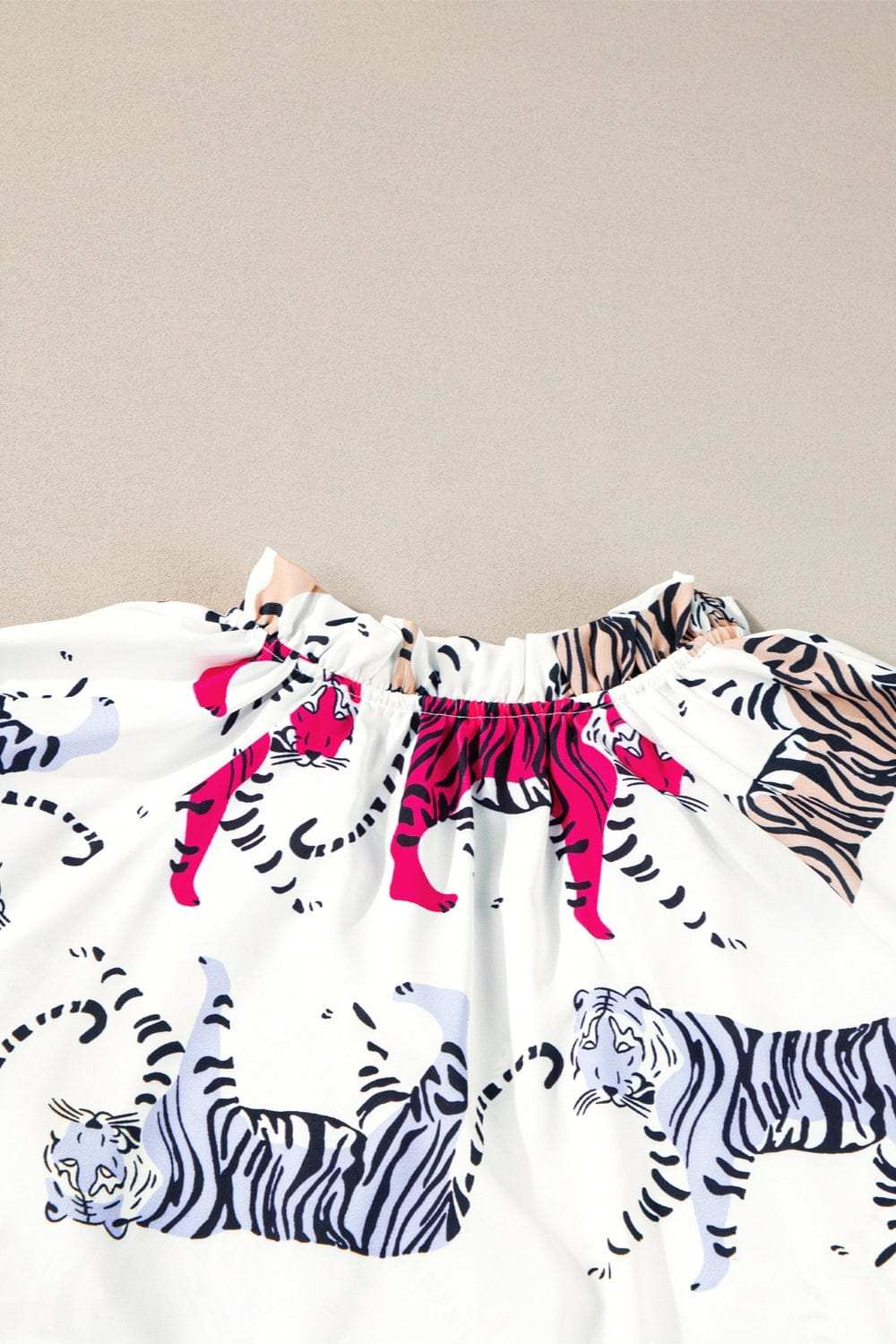 Printed Tie Neck Long Sleeve Blouse - Trendsi - Flyclothing LLC