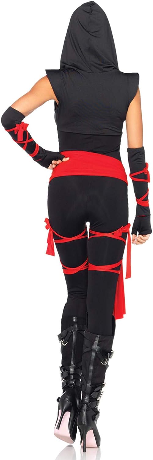 Women's 4 Pc Deadly Ninja Costume Halloween deadpool - SHOMICOBOUTIQUE - Flyclothing LLC