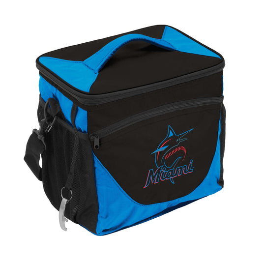 Miami Marlins Secondary Logo 24 Can Cooler - Logo Brands - Flyclothing LLC