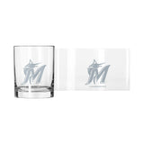 Miami Marlins 14oz Frost Rocks Glass - Logo Brands - Flyclothing LLC