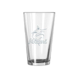 Miami Marlins 16oz Frost Pint Glass - Logo Brands - Flyclothing LLC