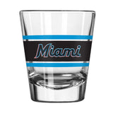 Miami Marlins 2oz Stripe Shot Glass - Logo Brands - Flyclothing LLC