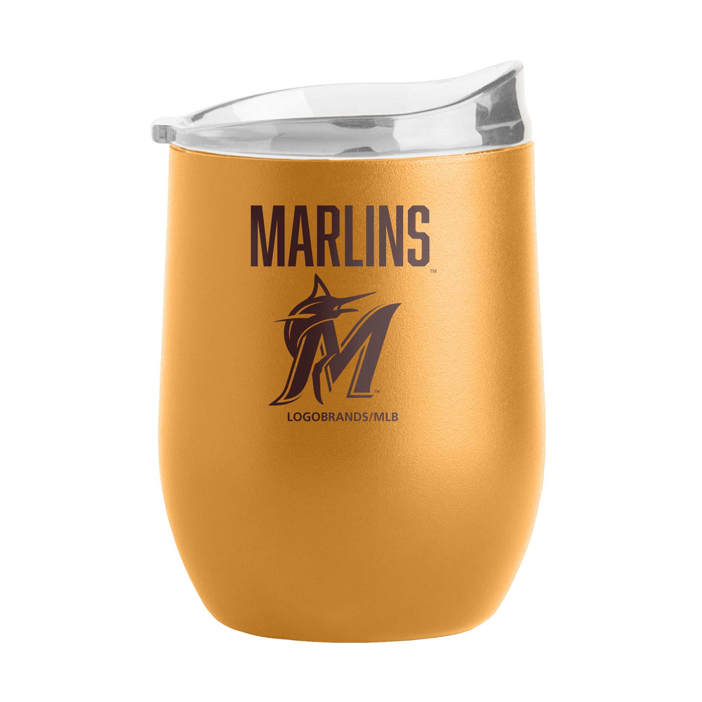 Miami Marlins 16oz Huddle Powder Coat Curved Beverage - Logo Brands - Flyclothing LLC