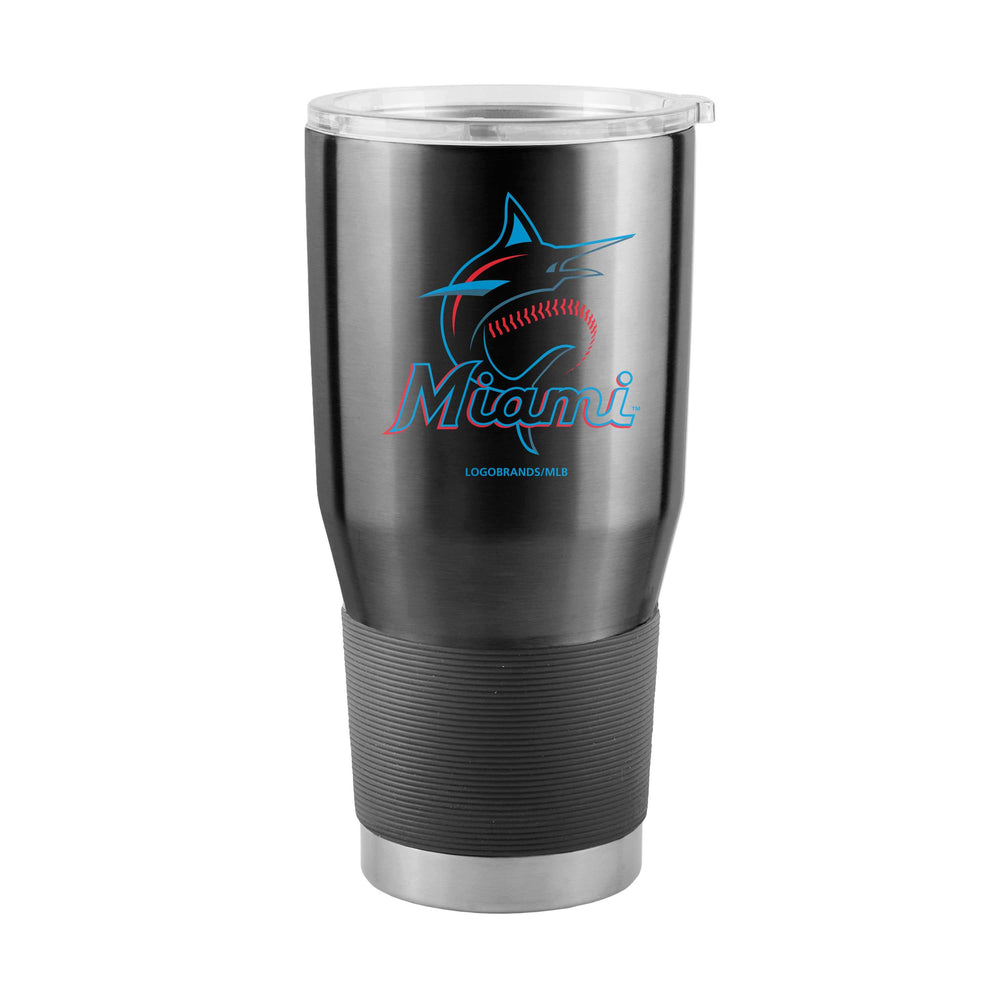 Miami Marlins Alt Sleeve 30oz Gameday Stainless Tumbler - Logo Brands - Flyclothing LLC