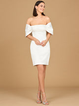 Off Shoulder Bridal Short with Bow