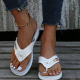 Toe Post Wedge Sandals - Trendsi