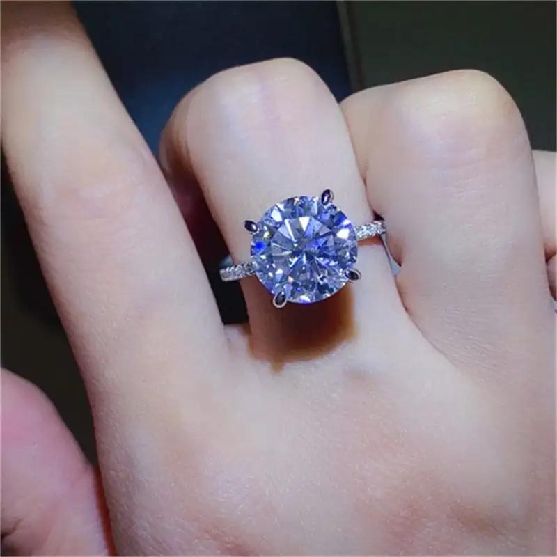 5 Carat Moissanite 925 Sterling Silver Ring - Trendsi