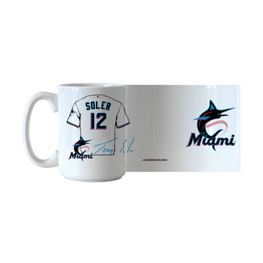 Miami Marlins Jorge Soler Jersey 15oz Sublimated Mug - Logo Brands - Flyclothing LLC