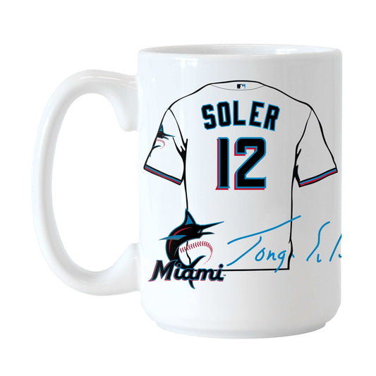 Miami Marlins Jorge Soler Jersey 15oz Sublimated Mug - Logo Brands - Flyclothing LLC