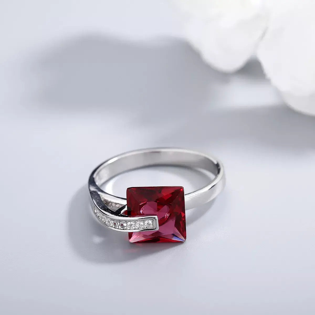 925 Sterling Silver Square Ring - Trendsi - Flyclothing LLC