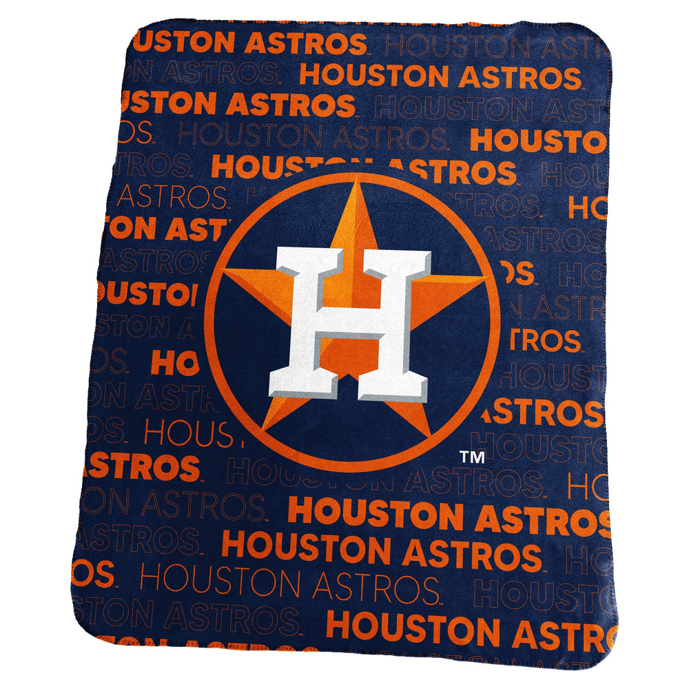 Houston Astros Classic Fleece Throw - Logo Brands - Flyclothing LLC