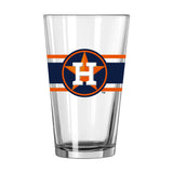Houston Astros 16oz Stripe Pint Glass - Logo Brands - Flyclothing LLC