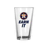 Houston Astros 16oz Slogan Pint Glass - Logo Brands - Flyclothing LLC
