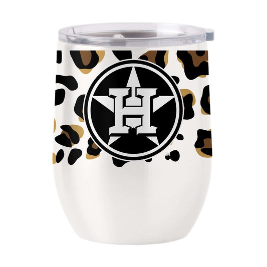 Houston Astros 16oz Neutral Leopard Stainless Curved Beverage - Logo Brands - Flyclothing LLC