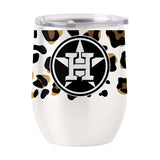 Houston Astros 16oz Neutral Leopard Stainless Curved Beverage - Logo Brands - Flyclothing LLC