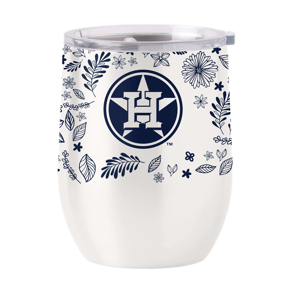 Houston Astros 16oz Botanical Stainless Curved Beverage - Logo Brands - Flyclothing LLC