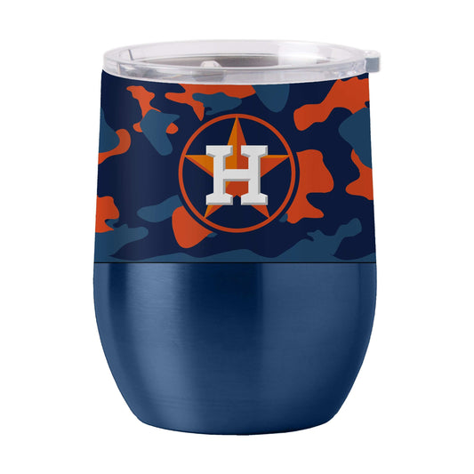 Houston Astros 16oz Camo Stainless Curved Beverage - Logo Brands - Flyclothing LLC