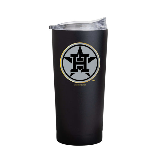Houston Astros 20oz Foil Black Powder Coat Tumbler - Logo Brands - Flyclothing LLC
