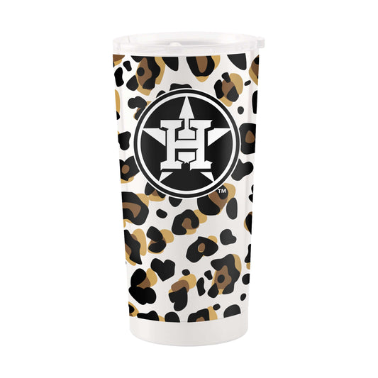 Houston Astros 20oz Neutral Leopard Stainless Steel Tumbler - Logo Brands - Flyclothing LLC