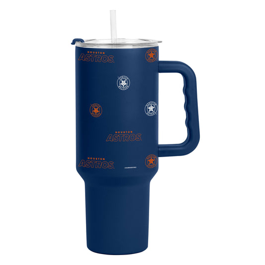 Houston Astros 40oz Step And Repeat Powder Coat Tumbler - Logo Brands - Flyclothing LLC