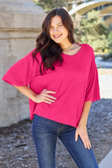 Basic Bae Full Size Round Neck Drop Shoulder T-Shirt - ShopBasicbae - Flyclothing LLC